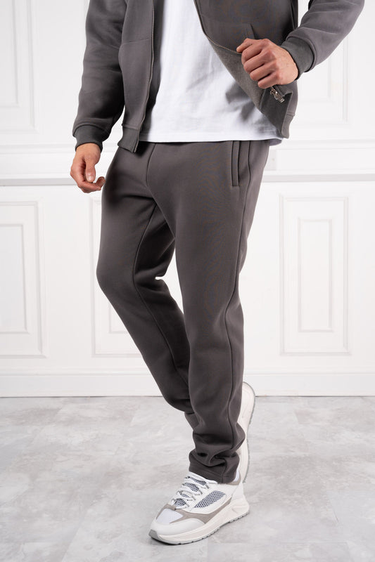 (Different leg length version) Premium Luxe Straight Leg Jogger - Charcoal