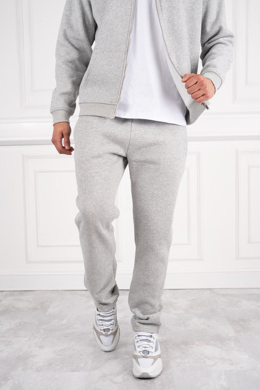 (Different leg length version) Premium Luxe Straight Leg Jogger - Grey Marl