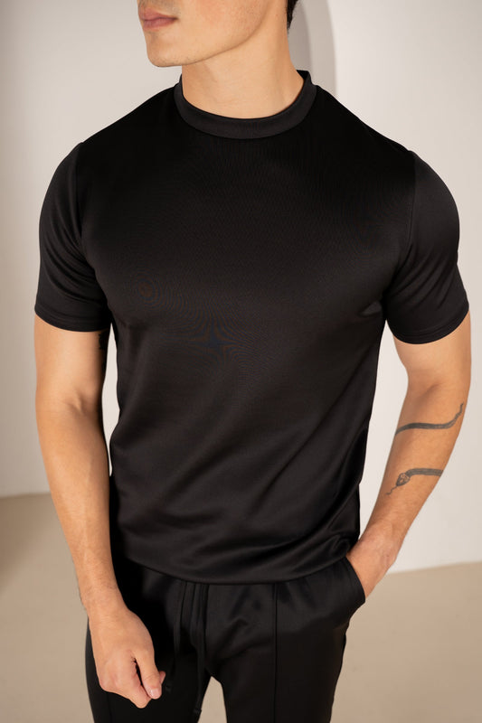 Premium Scuba Slim Fit T-Shirt - Black (SS)