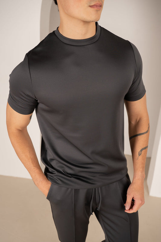 Premium Scuba Slim Fit T-Shirt - Charcoal (SS)