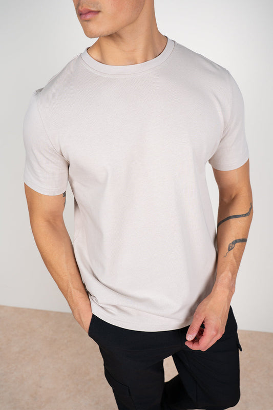 Premium Essential Slim Fit T-Shirt - Taupe
